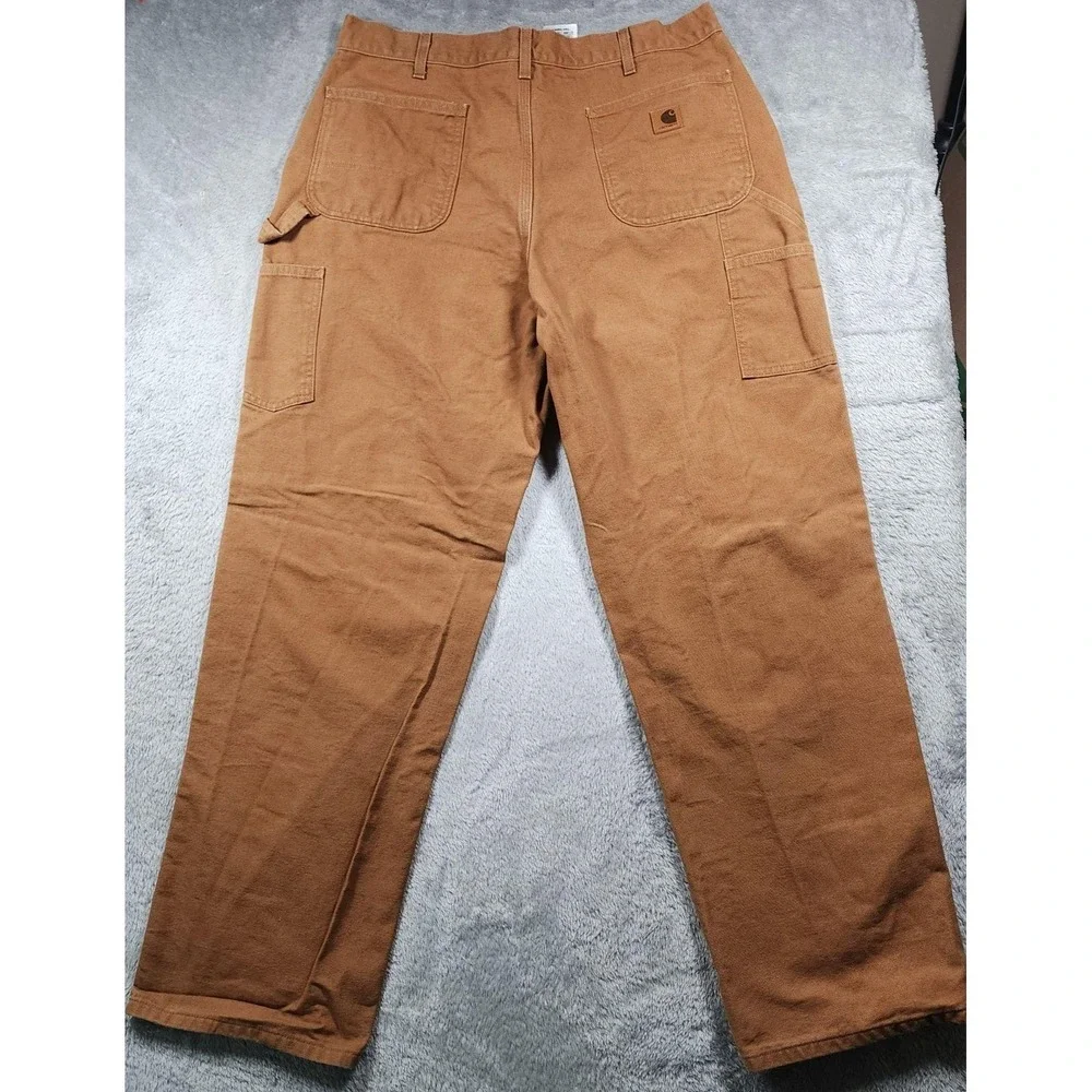 Carhartt B11 Jeans Mens 38x34 (Fits 36x33) Canvas Carpenter Dungaree Fit Work